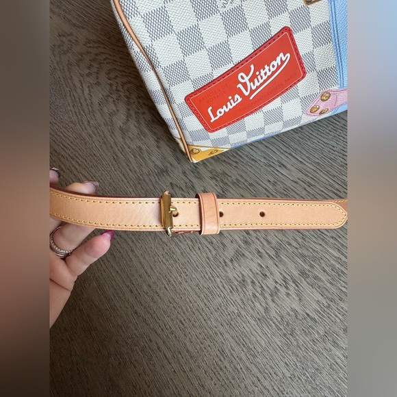 Louis Vuitton Damier Azur Canvas Summer Trunks Speedy Bandouliere - Picture 6 of 7